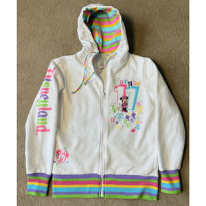 Disney World Sweatshirt Hoodie Large 2011 Mickey Minnie Goofy Pluto Embroidered